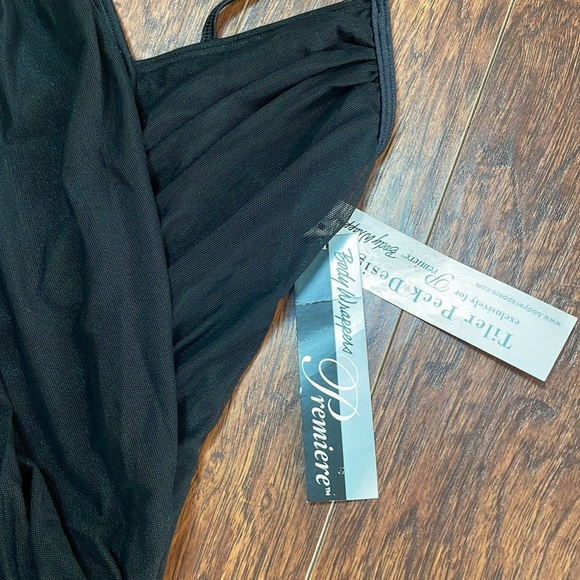 Body Wrappers Premiere Collection #P1060 Black camisole Leotard - Picture 4 of 11